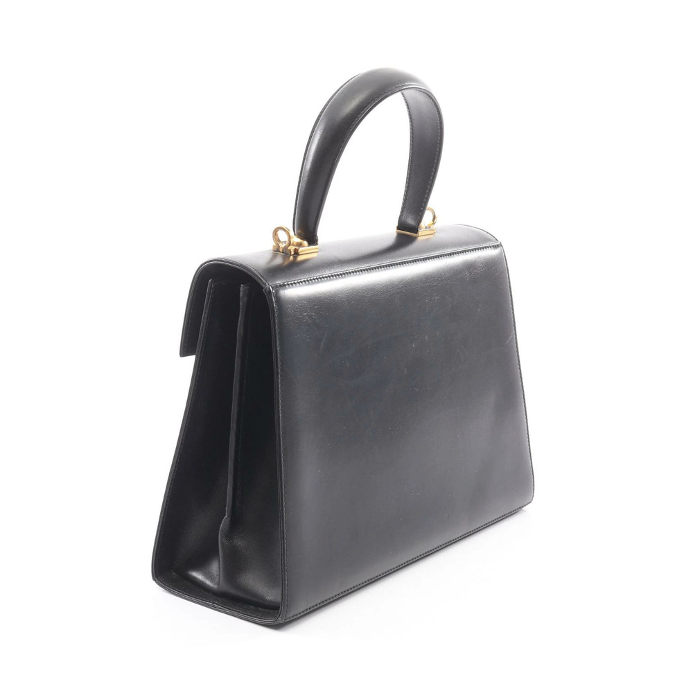 Salvatore Ferragamo Handbag Black Gancini Leather Black